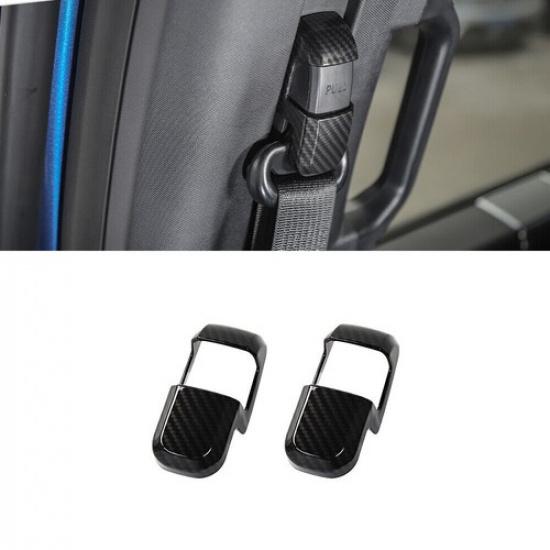 Carbon Fiber Safety Belt Strip Buckle For Ford F-150 2015- ABS Carbon Fiber