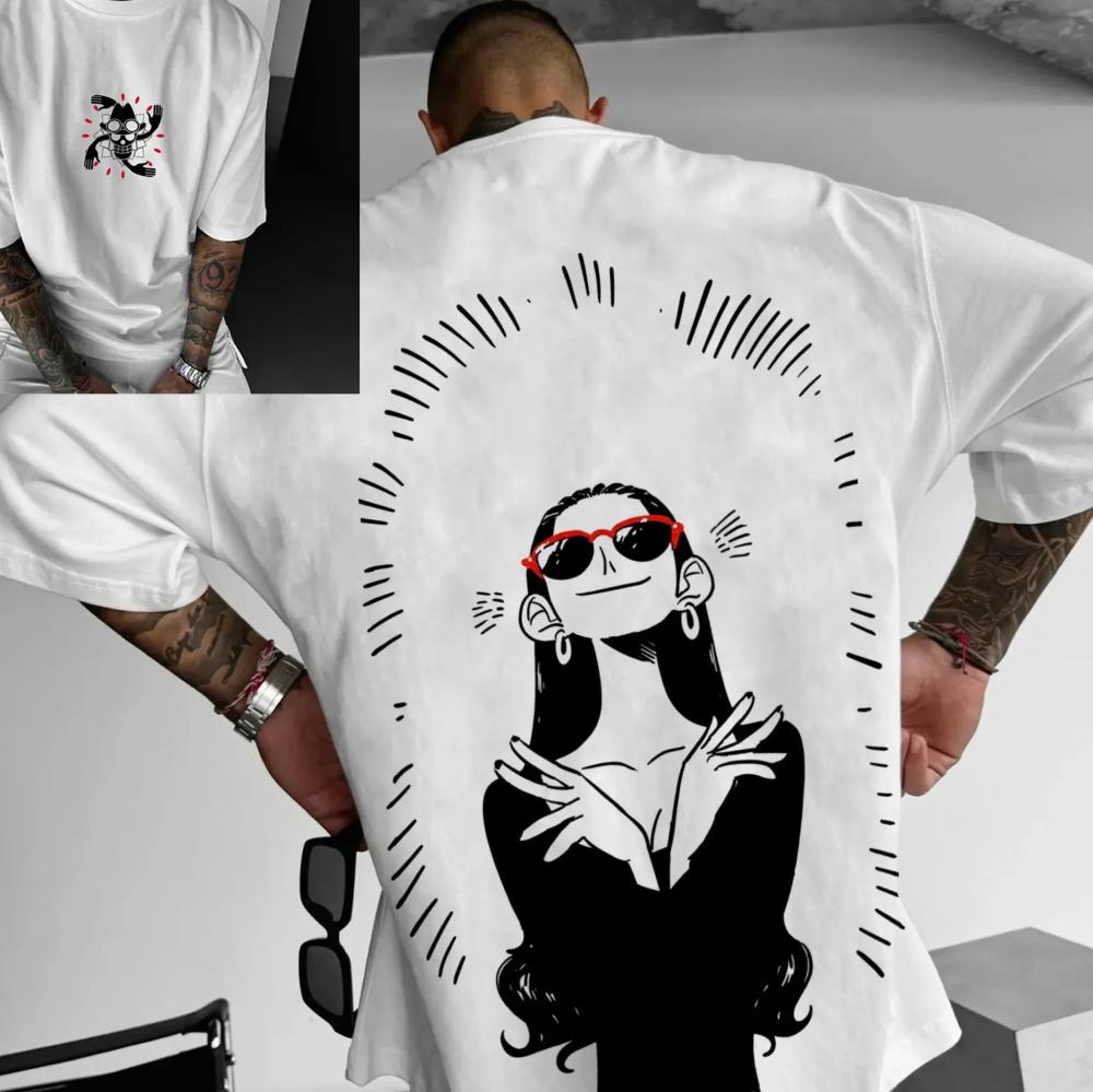 

One Piece Nico Robin Anime Print T-Shirt Men Women 2026 New Summer Casual Streetwear Short Sleeve Tops S