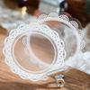 10 Sheets White Ink Clear Lace Stickers DIY Scrapbooking Diary Planner Craft Decor Stickers