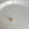 Korean Style Pendant Irregular Shell Jewelry Zinc Zinc Alloy Pearl Necklace Women Clavicle Necklace