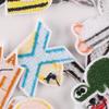 Duoku Embroidery Stickers 26 English Letters Pinyin Animal Adhesive Patch Stickers Clothing Accessories Hand Account Diy Cloth Stickers