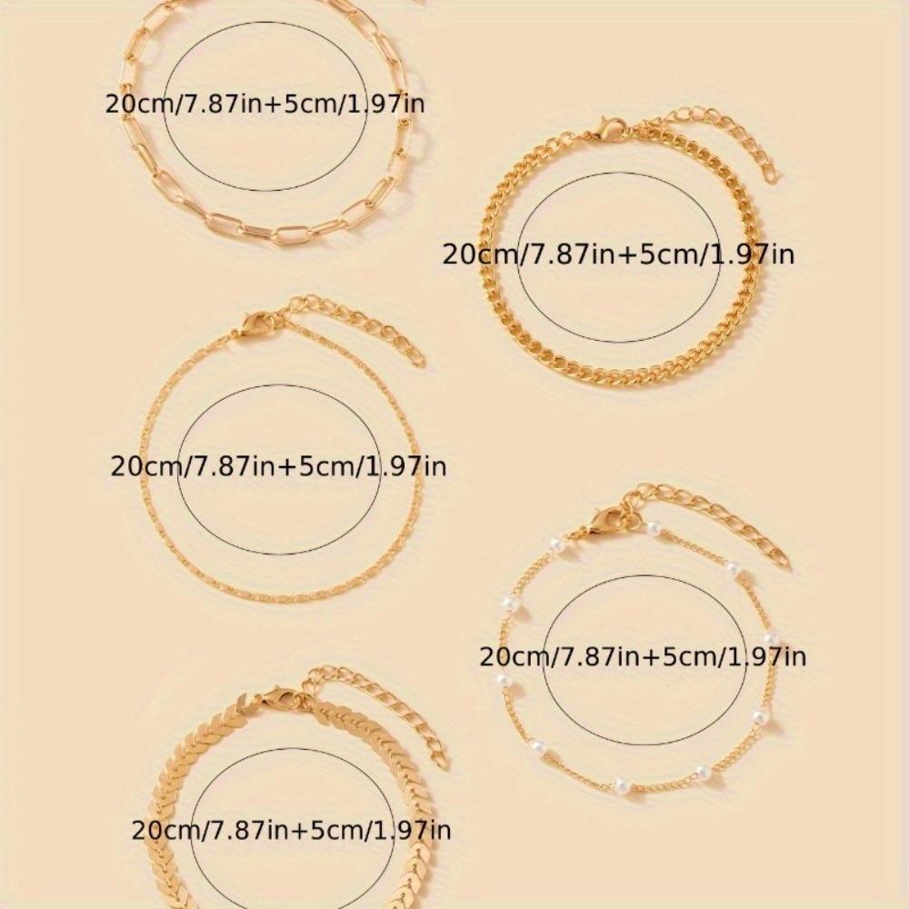 Unique 5-piece Stackable Foot Chain Set: Simple Elegance for Daily and Vacation Clothing - Multi functional Fashion Accessories