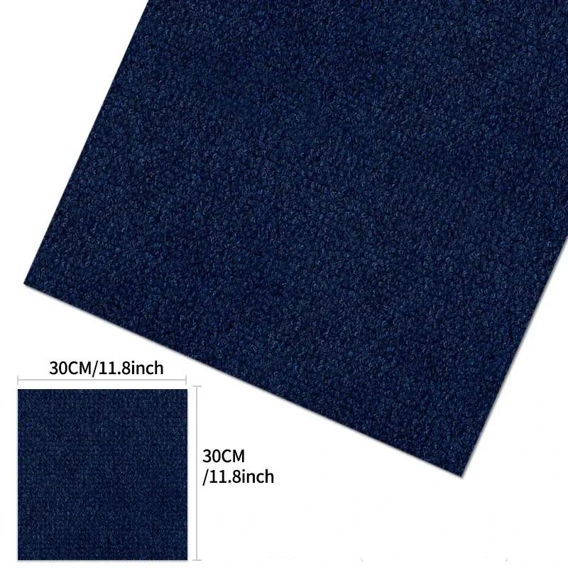 Self Adhesive Floor Carpet Stickers Square Rugs Peel and Stick Mat DIY Flooring for Kitchen Dining Room Bedroom Home Decor 30cm