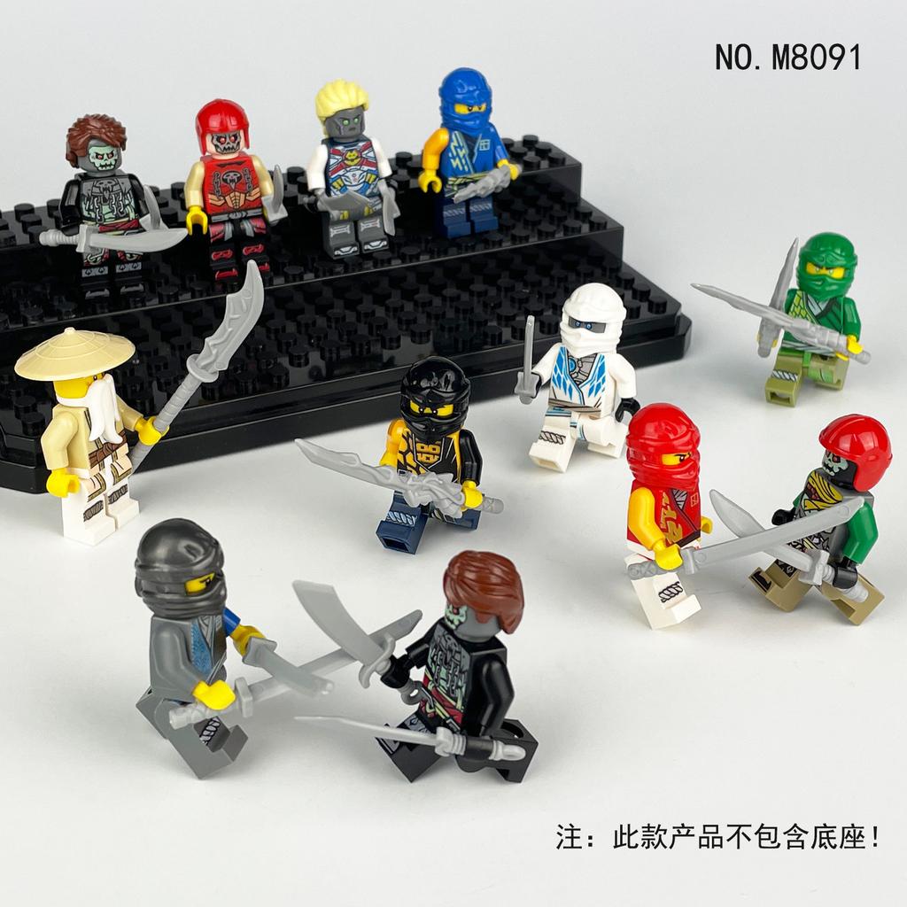 24 Ninja Minifigures M8091 Children'S Assembly Of Small Particle Building Block Toys Xiangjiang Weapon Accessories