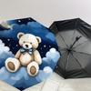 1PC Bear Clouds Umbrella-8-Rib Reinforced, Automatic Open, Lightweight & Durable, Fashion Accessory for Outdoor, J0344