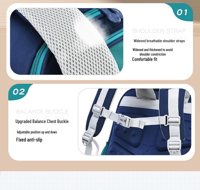 Leichter, wasserdichter Grundschulrucksack im britischen Stil für Jungen & Mädchen (Klassen 1-6)