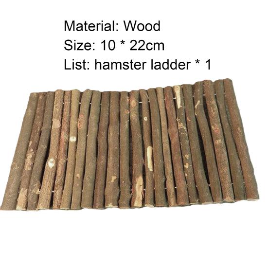 Hamster Ladder Arch Bridge Stable Wood Multifunctional Pet Shelter Cage Toy for Parrot