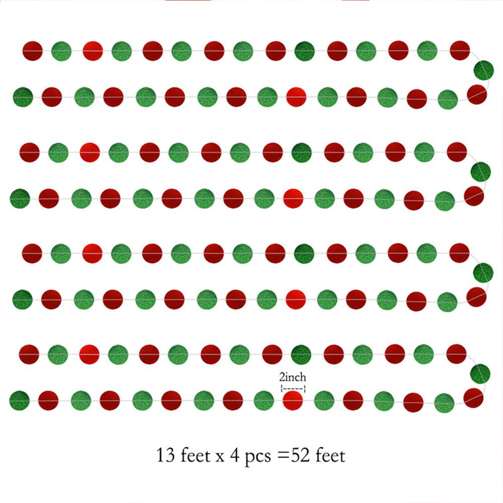 4m Paper Christmas Style Pull Flag Colored Disc Ornaments Home School Kindergarten Party Holiday Atmosphere Arrangement Props