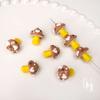 1 pezzo [17x16mm] Perline a forma di fungo in Vetro Colorato Dipinte a Mano Perline Fungo Tridimensionali Accessori Fai da Te per Gioielli Fatti a Mano