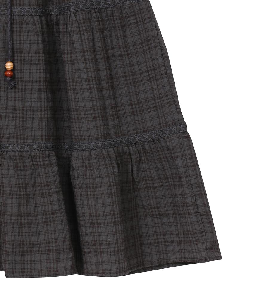 Baup Vintage Check Skirt [Dusty Purple]
