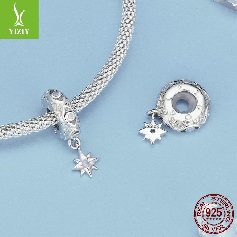 Delicate Opal Devil'S Eye Mangstar Silicone Positioning Bracelet Bead Separator 925 Silver Lucky Beads