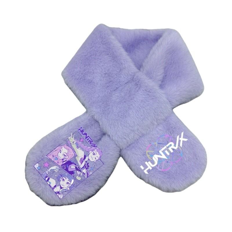 Soft Fashion Rumi Mira Zoey Printing Winter Autumn Warm Scarf Girls Purple Pink Scarves