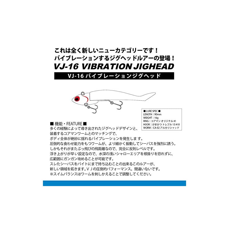 COREMAN VJ-16 Vibration Jig Head, Silver Head/Panic Green