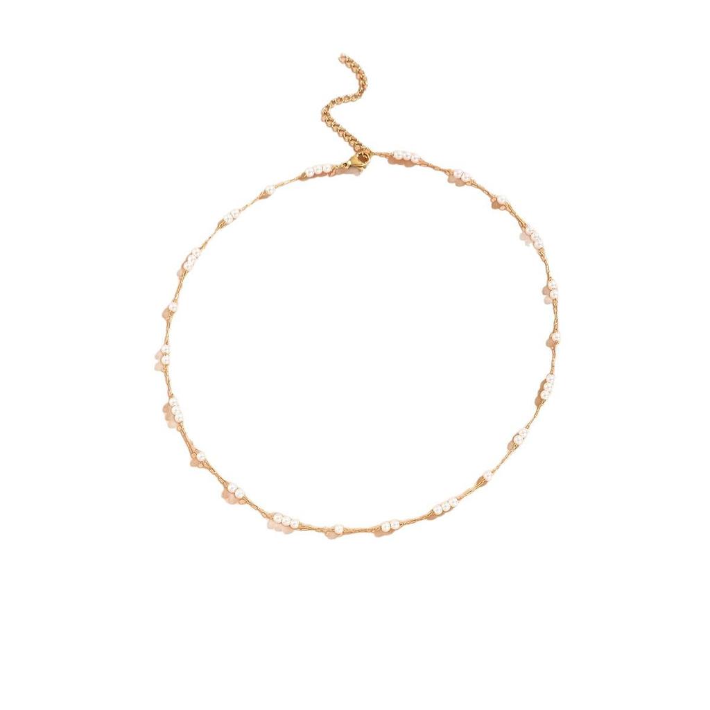 Retro Pearl Chain Necklace Set - Stackable, Versatile, and Fashionable Jewelry