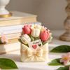 Stampi in Silicone per Candele Floreali Stampo in Silicone a Forma di Cesto Floreale per Candele Sapone Artigianato Decorazione Matrimonio