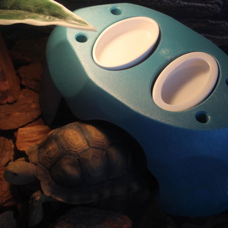 Reptile Water Food Bowl Terrarium Bowls Worm Dish Ceramic Pet Bowls Anti-Escape Feeding Dish, Birds Bowl