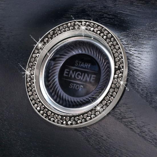 Decals Ignition Button Not Easy Trim Shiny Fall To Off Waterproof Bling Car Start Engine