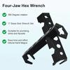 Iron Material Sanitary Wrench Double-End Faucet Wrench 12/13In1 Plumbing Pipe Wrench  Faucet Repair