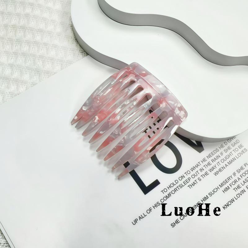 Leopard Print Anti-static Hair Comb - Acetate Hair Accessory for Bangs, Anti-frizz, and Extra Style