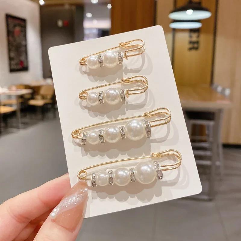 Detachable Metal Brooches for Women Pins Fastener Pants Pin Button Sewing-Free Buckles for Jeans Perfect Fit Reduce Waist