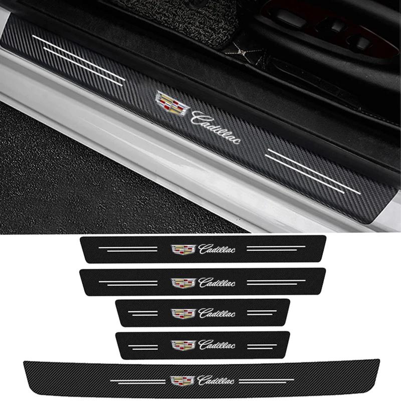 Carbon Fiber Car Stickers Car Door Trunk Protective Strip Decal for Cadillac CTS DTS STS XTS ATS BLS SLS Deville CT5 CT6 XT5 XT6