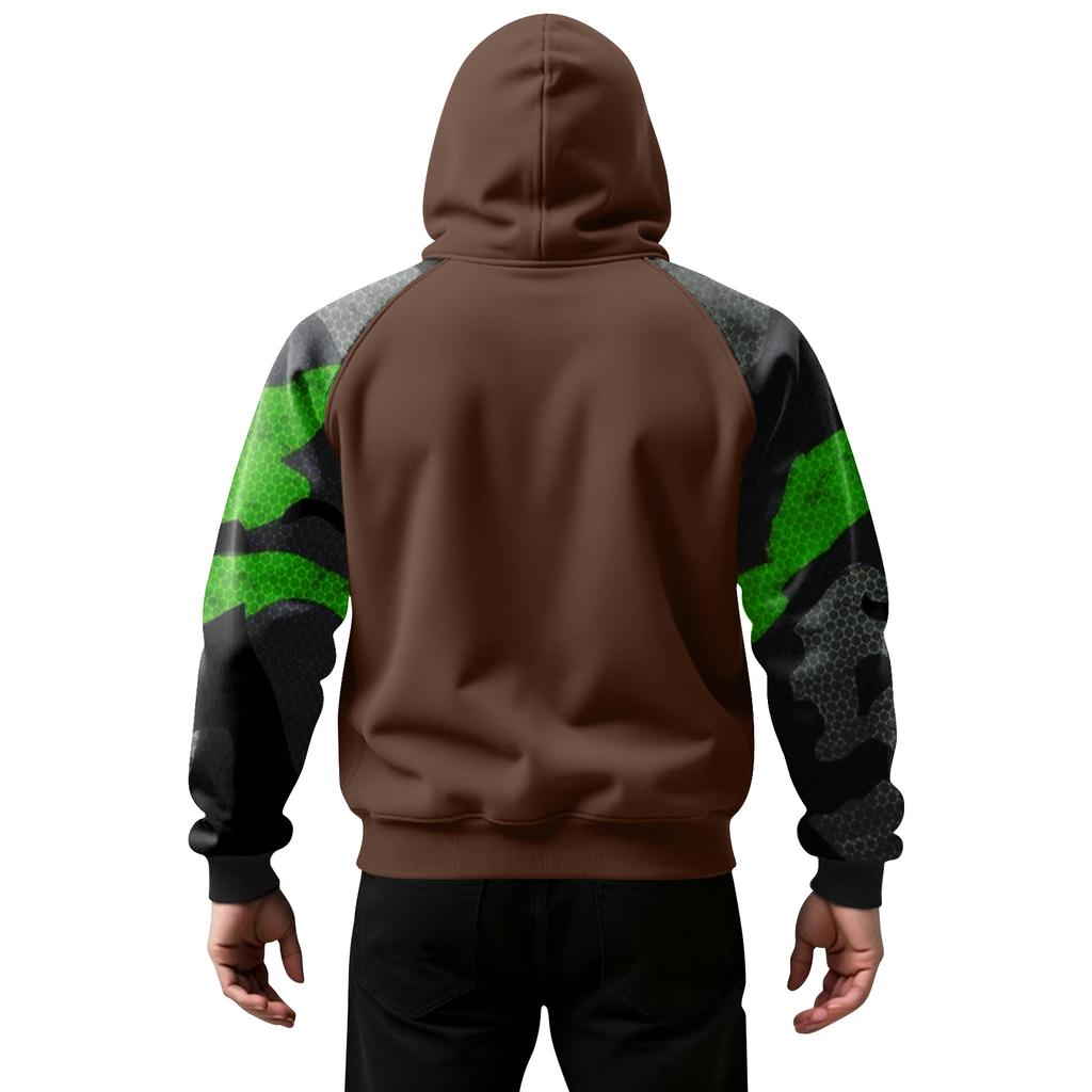 Herr Kamouflage Sweatshirt Hoodie Herr Sport Stor Storlek Casual Sweatshirt