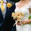 8PCS Yellow Artificial Wedding Flowers Set Bridal Bouquet Boutonnieres Corsage for Wedding Ceremony Anniversary Prom Decor