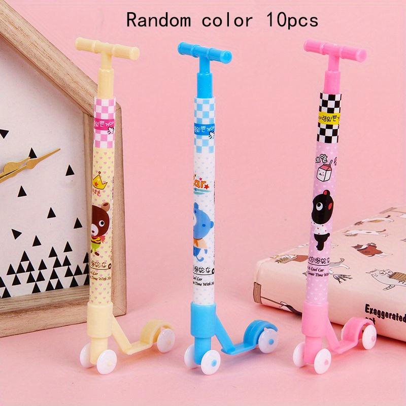 

Возвращение в школу, 10 шт., креативные канцелярские принадлежности для студентов, милый модный мультяшный скутер, стильная шариковая ручка, приз, подарок для студентов Random color 10pcs