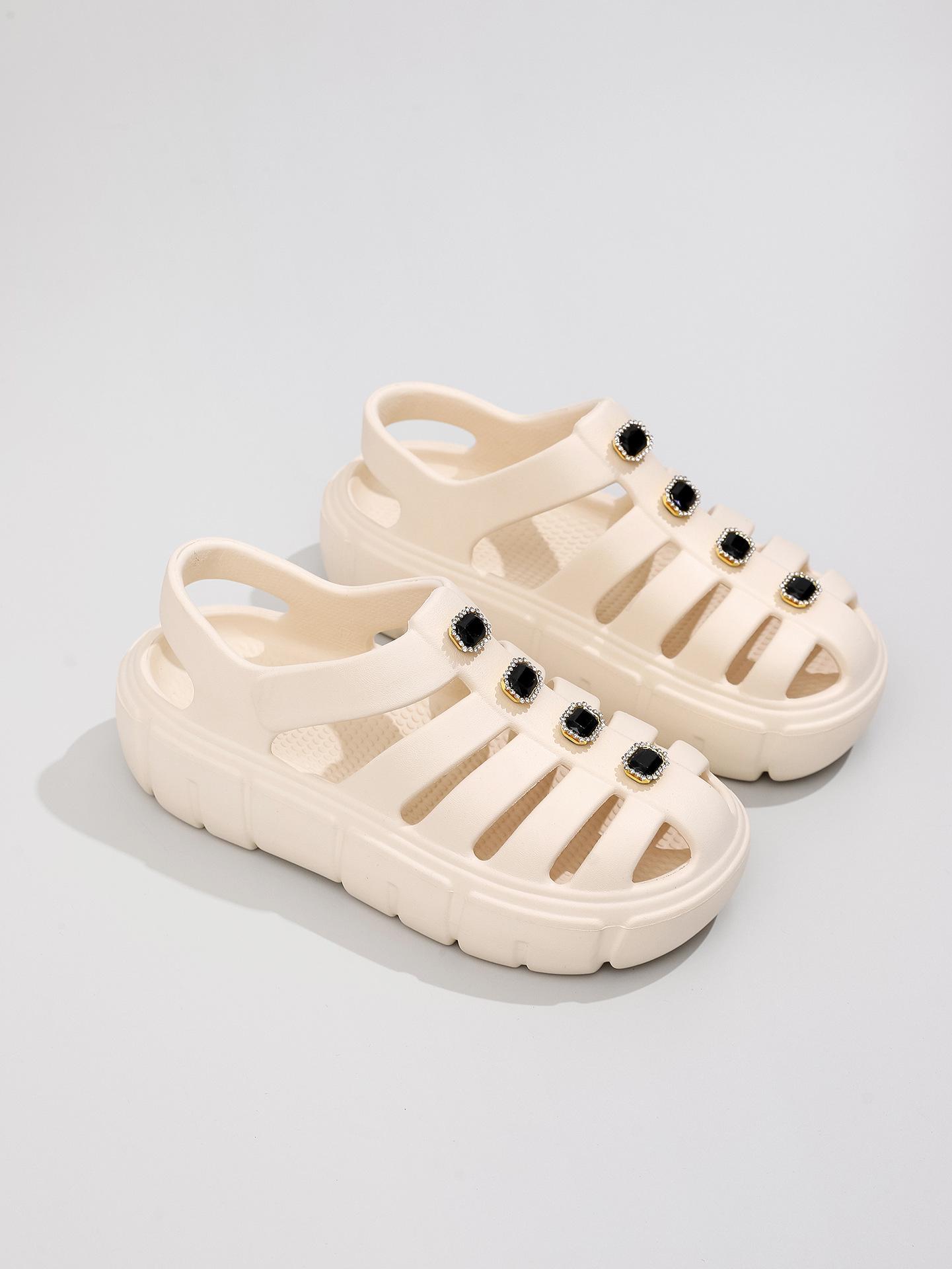 Women s Roman Sandals: Summer Platform, Soft Sole, Fashionable, DIY, Height-Boosting, Outdoor Beach Sandals with Hollow Design