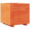 Plant Pot Wax Brown 50 X 50 X 49.5 Cm Solid Pine Wood