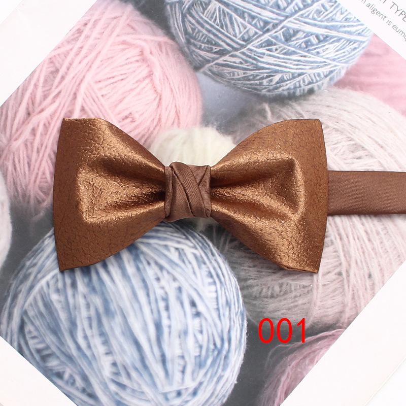 Однотонный двойной галстук-бабочка, мужской деловой галстук-бабочка, аксессуары для костюма в британском стиле, золотой галстук-бабочка