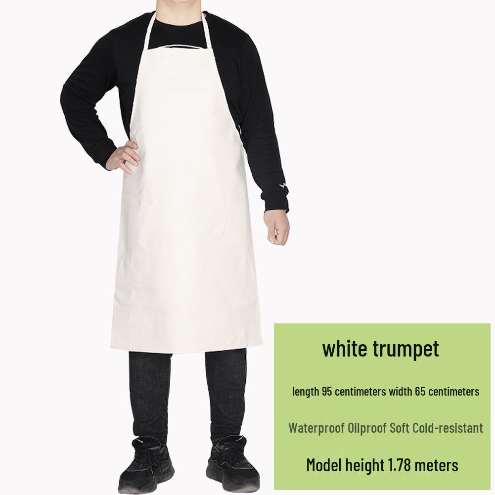 Men's Waterproof & Oil-Proof Leather Apron - Durable, Wear-Resistant, Long-Style for Cooking & Household Tasks