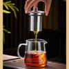 GIANXI Flower Teapot Open Flame Heating Glass Teapot Filter Tea Cup High Temperature Coffee Pot Coffee Cup Home Tea Set