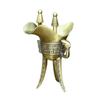 Antique Imitation Bronze Qianlong Jue Cup – Three-Legged Wine Vessel for Weddings and Film Props