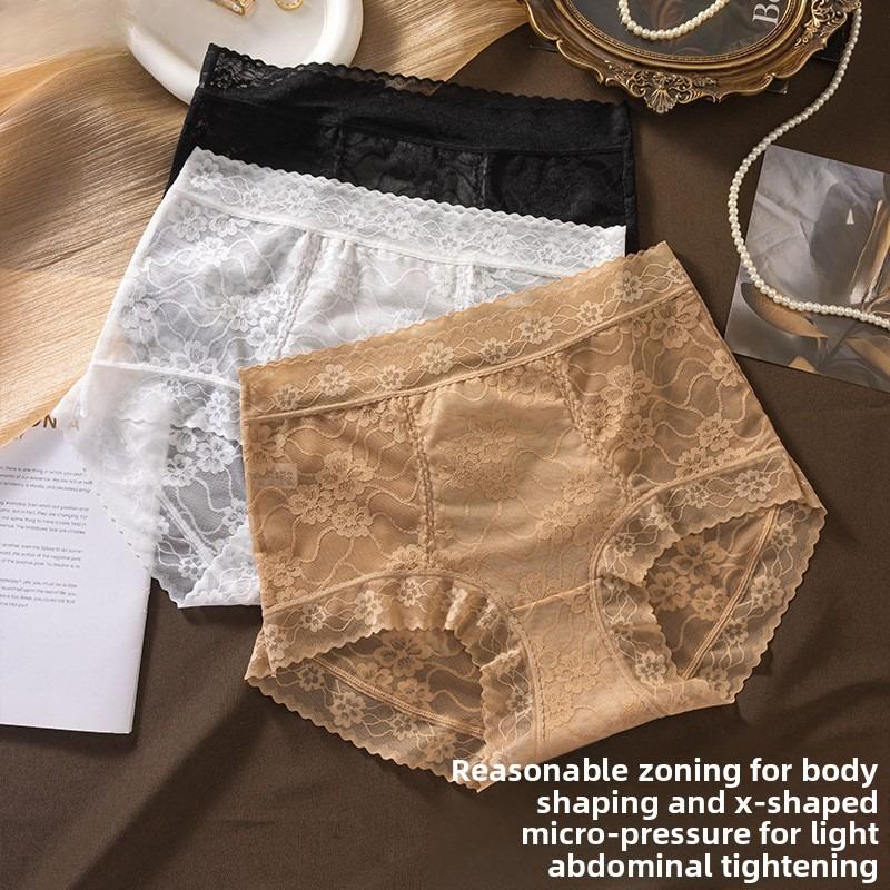 Women's Spring and Summer Thin Style High Waist Breathable Comfortable High Spring Cotton Crotch Underwear