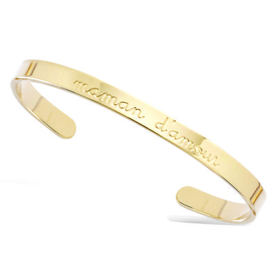 [R2555] - Vergoldetes Armband 'Maman d'Amour' - 60 mm - 5 mm