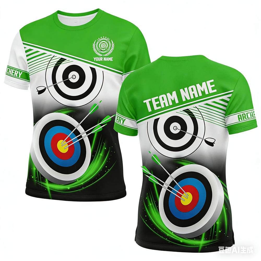 Archery Sports 3D Print Men's T-shirts Personalized Club Team Member T-Shirt Fashion Loose Short Sleeve Comfortable Plus Siz T-shirts