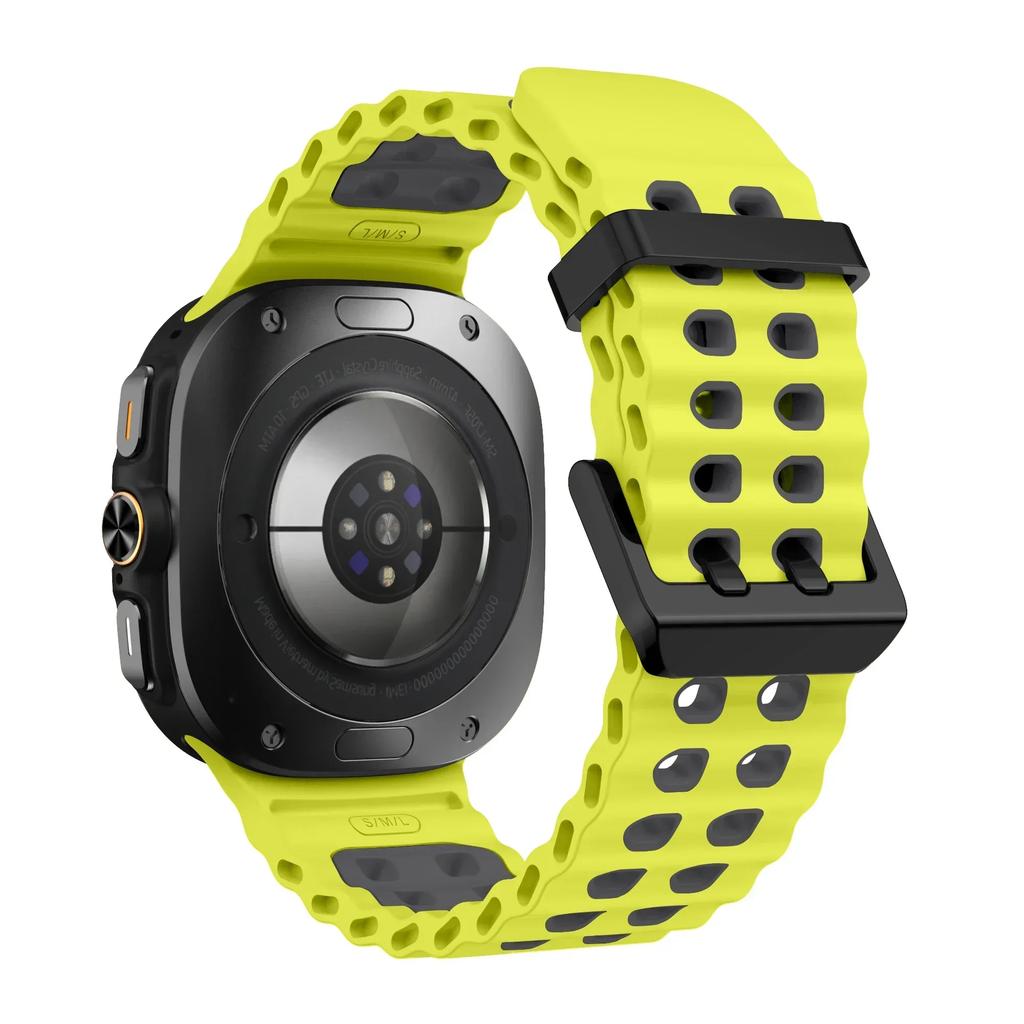 Ocean Silicone Band for Samsung Galaxy Watch 7 Ultra 47mm NO Gaps Bracelet Breathable Sport Loop Strap for SAMSUNG Watchband