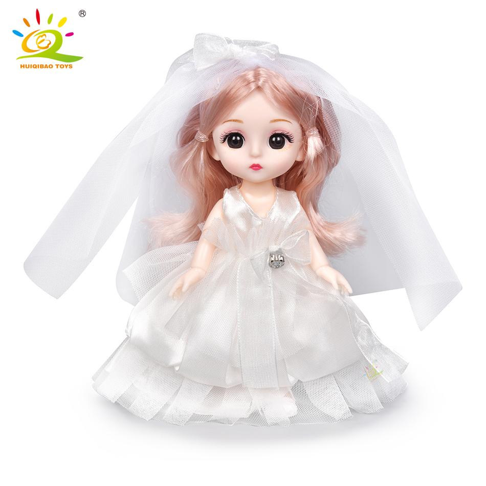 

Свадебное платье BJD 13, 15 см, 1/12, подвижная шарнирная кукла, обнаженное тело телесного цвета с одеждой, модные игрушки для детей, девочек 4 15cm