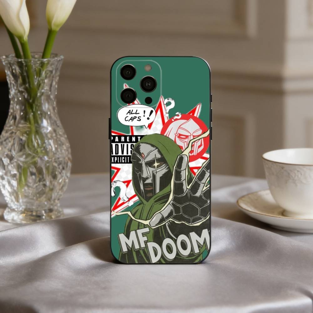 M-MF-DOOMs-RapperS  Phone Case For iPhone 17,16,15,14,13,12,11 Plus,Pro Max,XS,Soft Silicone Black Cover
