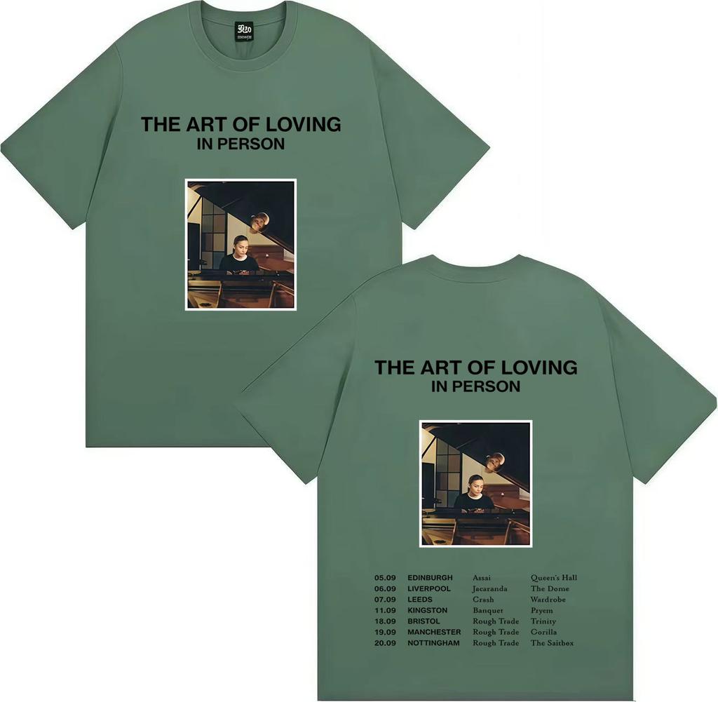 Cantante Olivia Dean Gráficos Góticos Estampado The Art of Loving Tour Camiseta Moda Oversized Camiseta Hombres Mujeres Algodón Puro Cómodas Camisetas