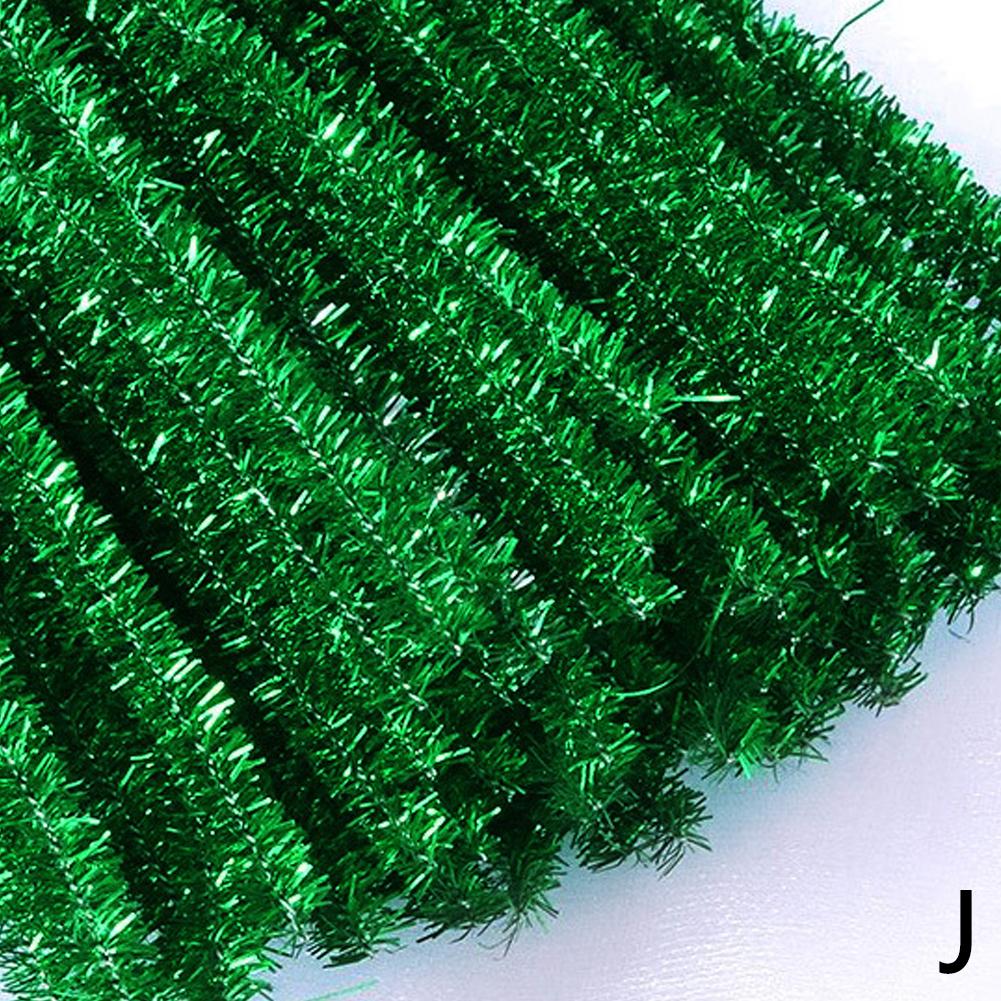 Glitter Christmas Pipe Cleaners 100Pcs Pipe Cleaners Craft Set Chenille Stem for Home School DIY Art Crafts Christmas Decoration