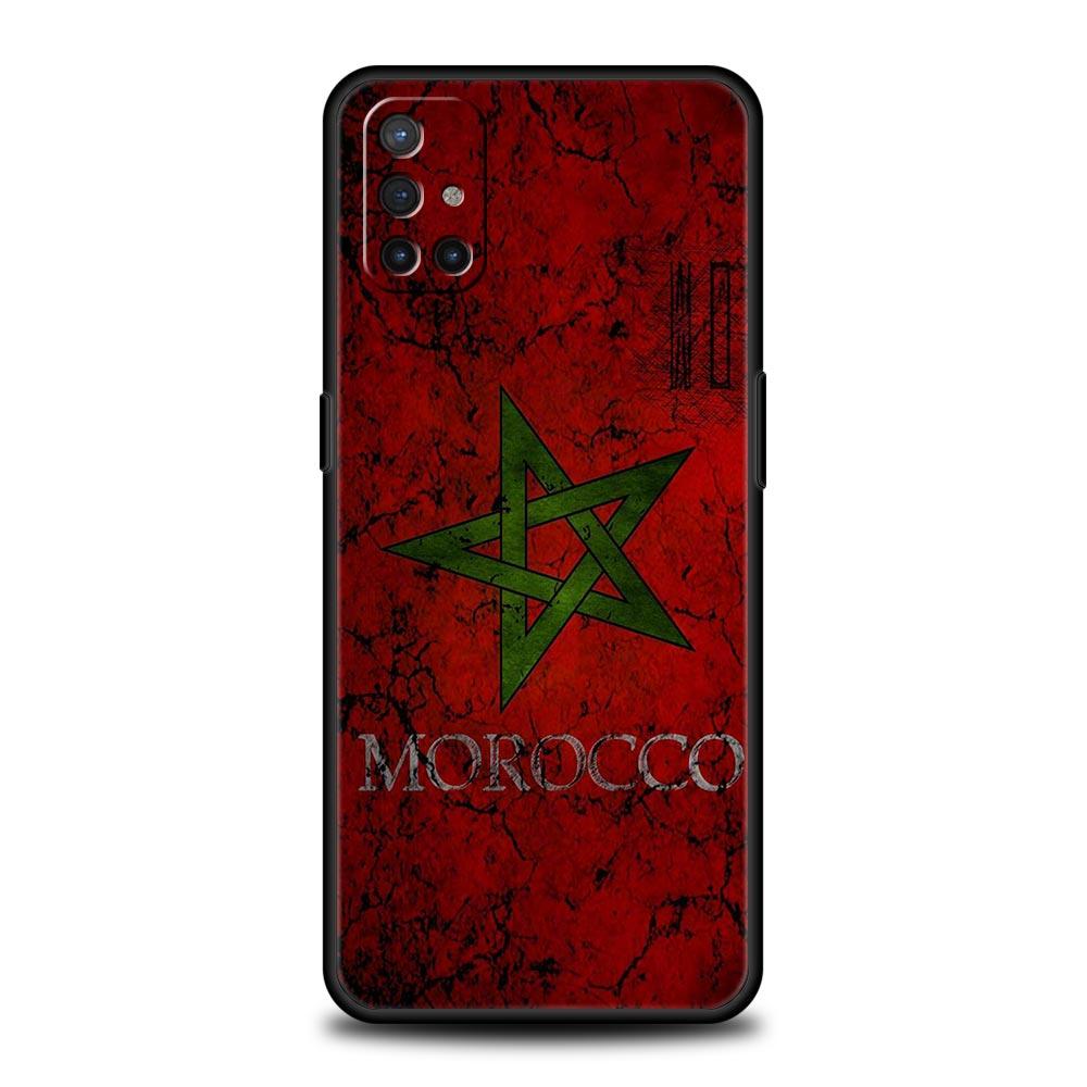 Morocco Flag Passport For OnePlus 10 Pro 9 8T 8 Nord N10 7 7T 9R Phone Case For 1+ Nord 2T CE 2 N100 N200 Z 5G Soft Black Cover