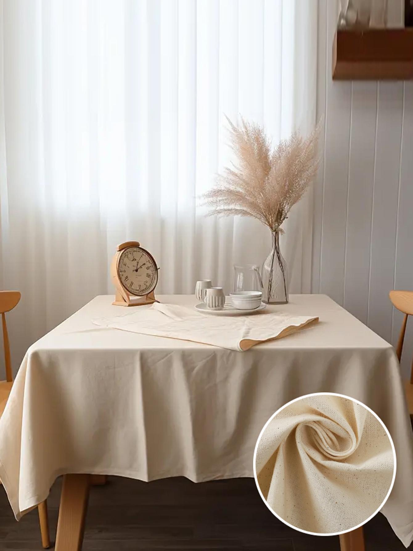 Nordic Countryside Plain American Polyester Tablecloth, Coffee Table Tablecloth, Home Decoration Table Fabric 100x100cm