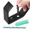 LOORGVEL Hat Storage Rack Holder Stand Stand Hanging Hook Mount Wall Mount Stand Wall Mounted Rack Stainless Steel Black