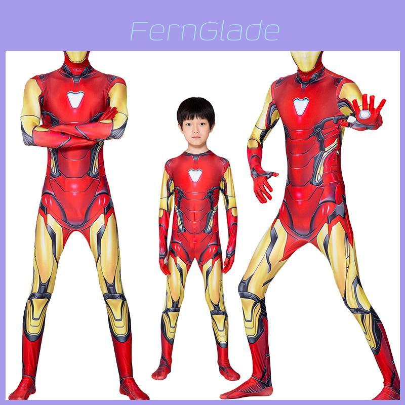 Authentic Avengers Endgame Iron Man Mark 85 Cosplay Costume Zentai Suit For Adults And Kids