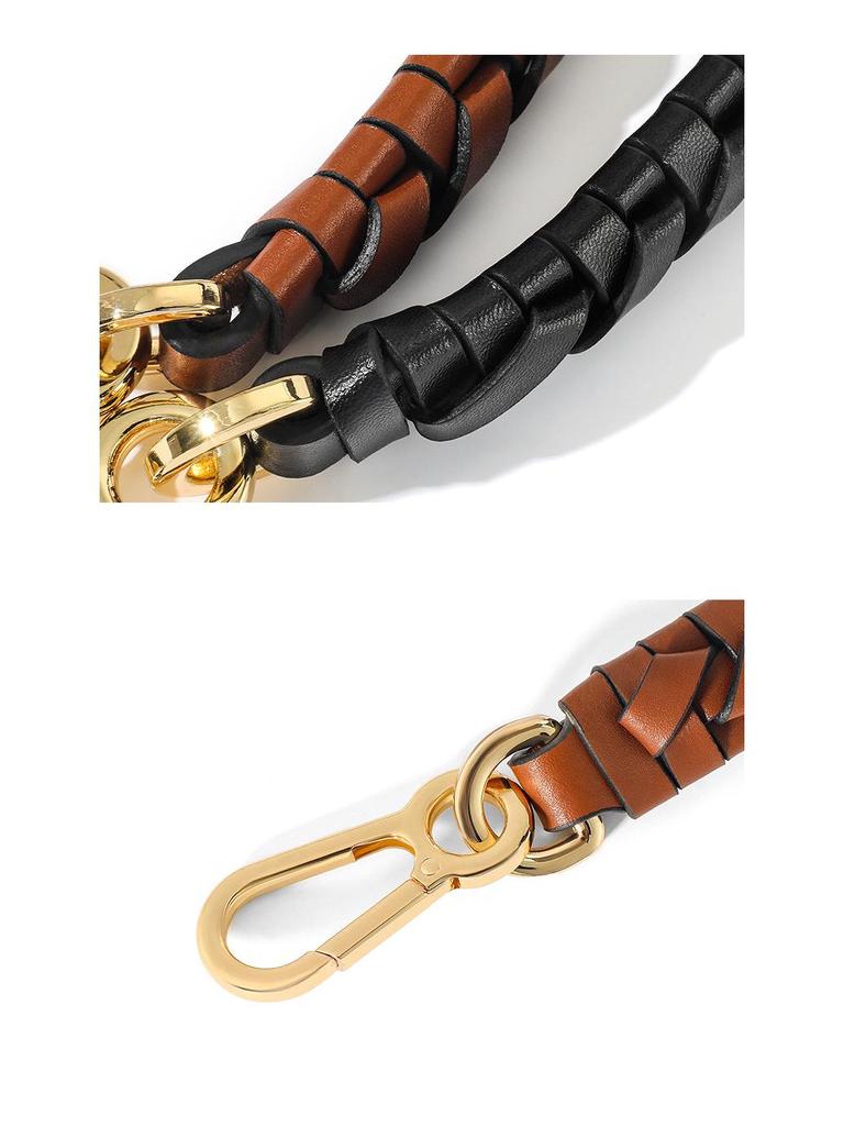 Ma Huang Shi E-40 Cowhide Bucket Bag with Adjustable Woven Shoulder Strap