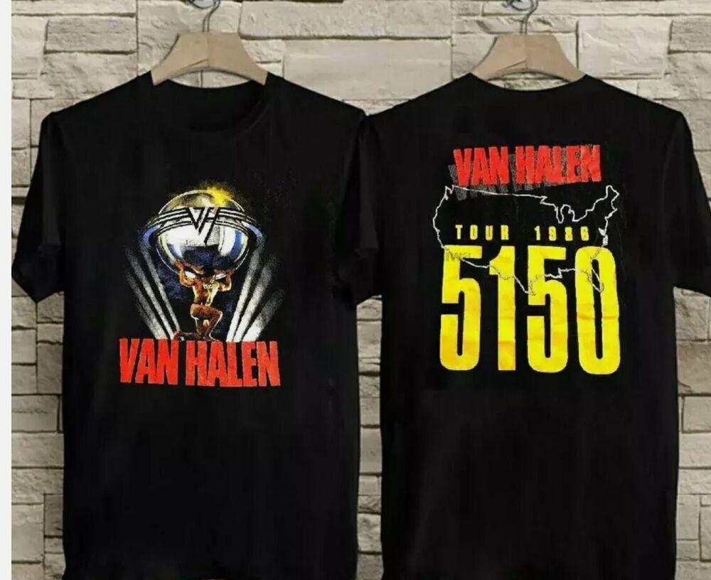 

Редкая концертная футболка тура Van Halen 5150 1986 года, винтажная классическая футболка Van Halen L
