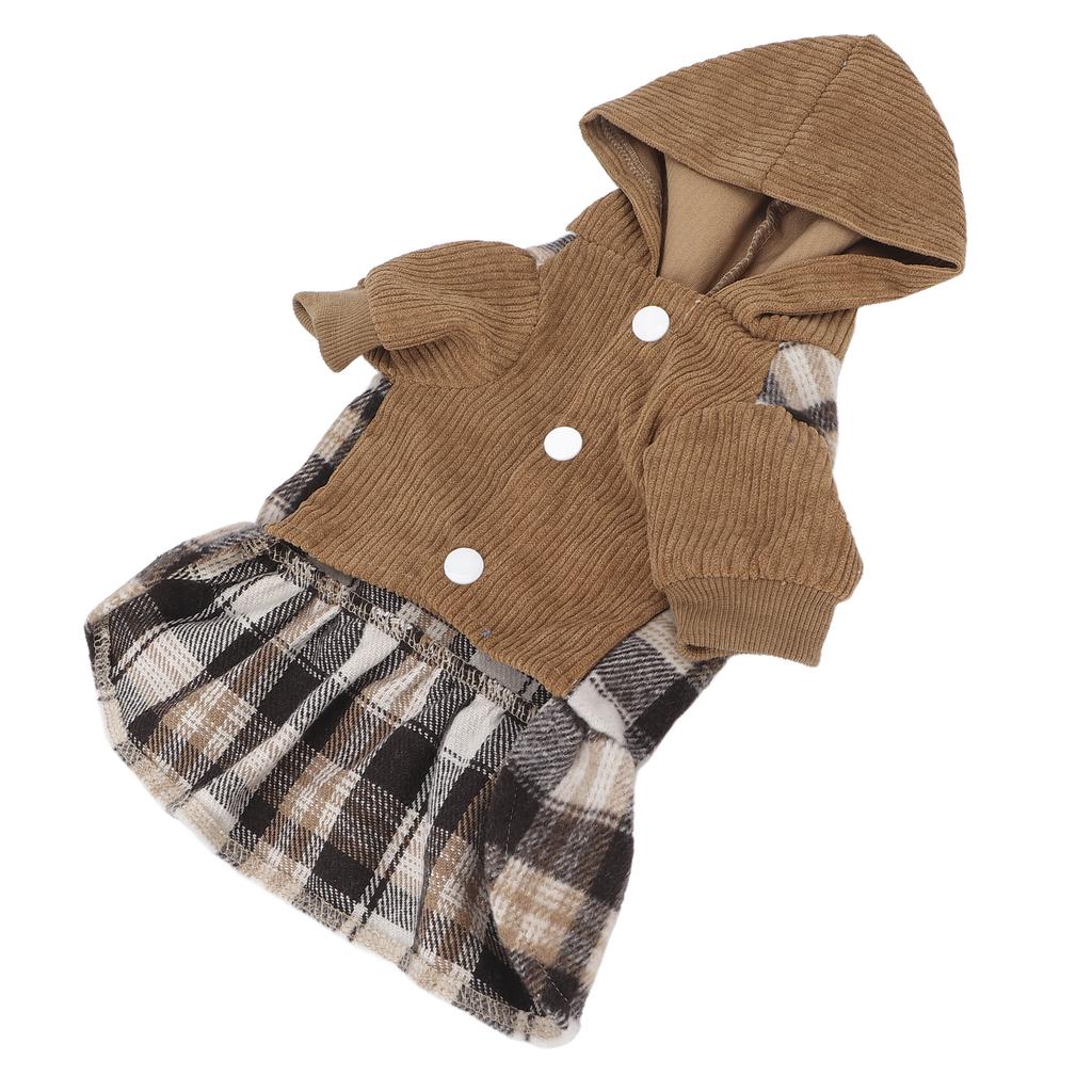 Dog Warm Dresses Pet Winter Clothing Dog Warm Skirt with Hat Suitable for Small Dogs PuppyS