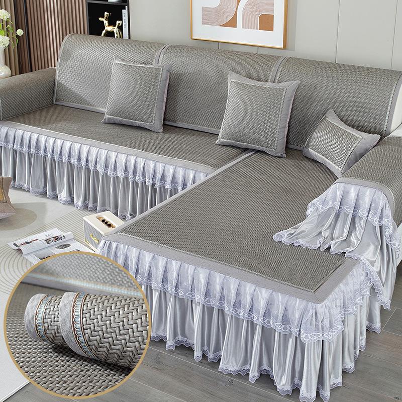 Summer Rattan Mat Sofa Cushion Summer Seat Cushion for Summer Non-Slip All-Inclusive Universal Sofa Cover